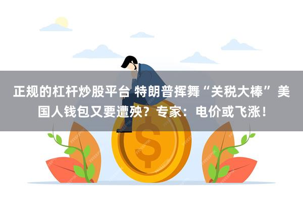 正规的杠杆炒股平台 特朗普挥舞“关税大棒” 美国人钱包又要遭殃？专家：电价或飞涨！