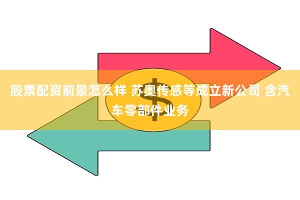 股票配资前景怎么样 苏奥传感等成立新公司 含汽车零部件业务