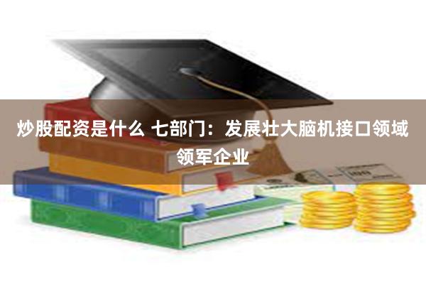 炒股配资是什么 七部门：发展壮大脑机接口领域领军企业