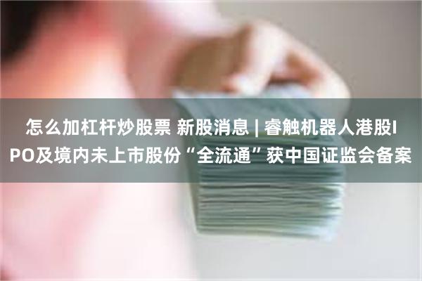 怎么加杠杆炒股票 新股消息 | 睿触机器人港股IPO及境内未上市股份“全流通”获中国证监会备案