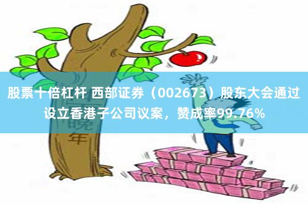 股票十倍杠杆 西部证券（002673）股东大会通过设立香港子公司议案，赞成率99.76%