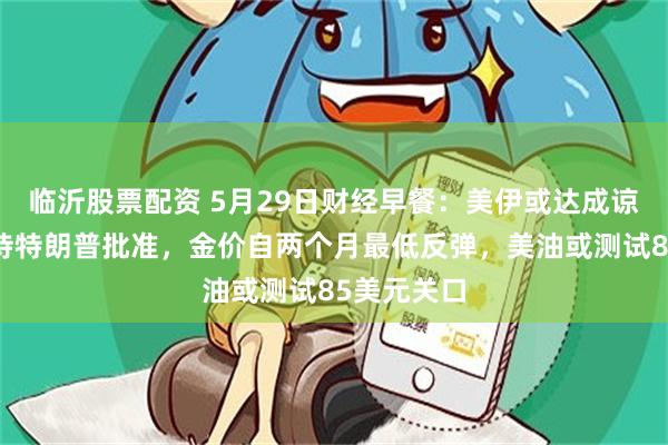 临沂股票配资 5月29日财经早餐：美伊或达成谅解备忘录待特朗普批准，金价自两个月最低反弹，美油或测试85美元关口