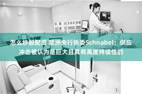 怎么炒股配资 欧洲央行执委Schnabel：供应冲击被认为是巨大且具有高度持续性的