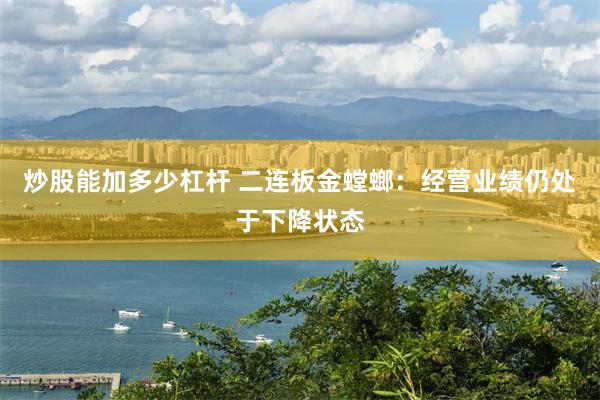 炒股能加多少杠杆 二连板金螳螂：经营业绩仍处于下降状态