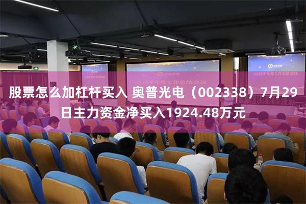 股票怎么加杠杆买入 奥普光电（002338）7月29日主力资金净买入1924.48万元