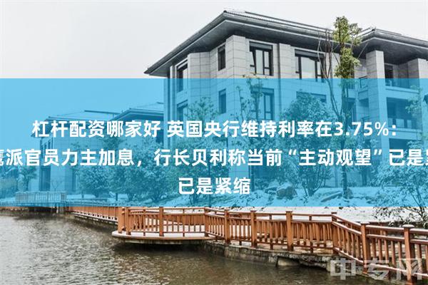 杠杆配资哪家好 英国央行维持利率在3.75%：两鹰派官员力主加息，行长贝利称当前“主动观望”已是紧缩