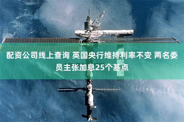 配资公司线上查询 英国央行维持利率不变 两名委员主张加息25个基点