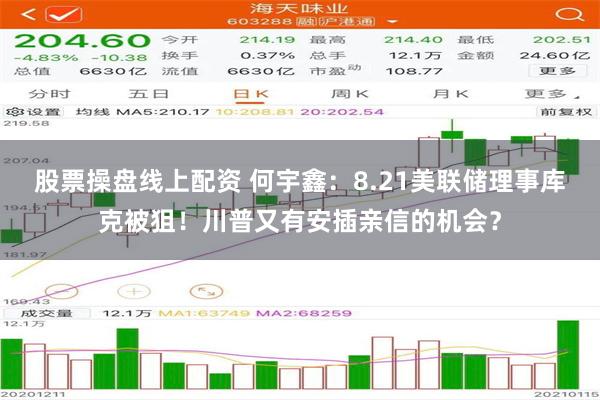 股票操盘线上配资 何宇鑫：8.21美联储理事库克被狙！川普又有安插亲信的机会？