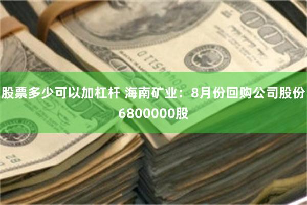 股票多少可以加杠杆 海南矿业：8月份回购公司股份6800000股