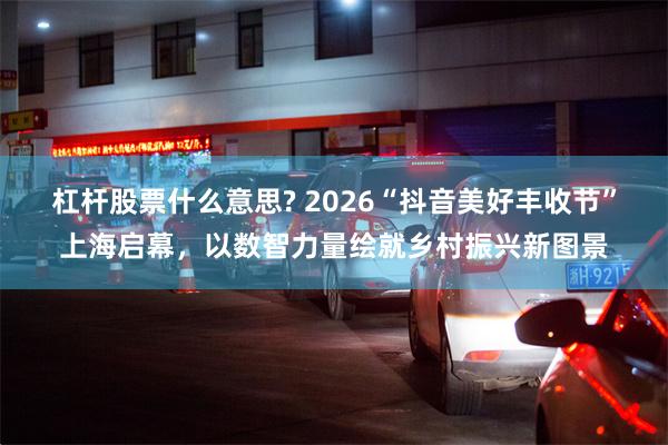 杠杆股票什么意思? 2026“抖音美好丰收节”上海启幕，以数智力量绘就乡村振兴新图景