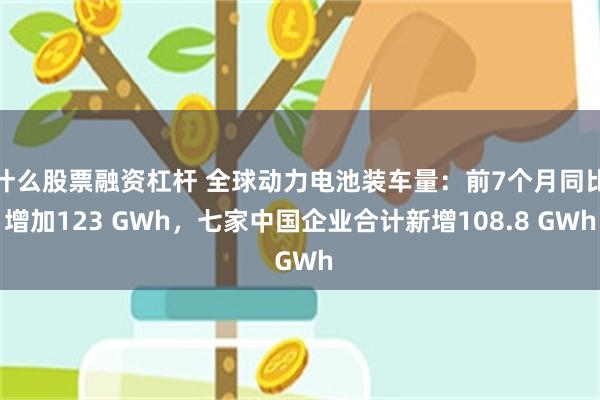 什么股票融资杠杆 全球动力电池装车量：前7个月同比增加123 GWh，七家中国企业合计新增108.8 GWh