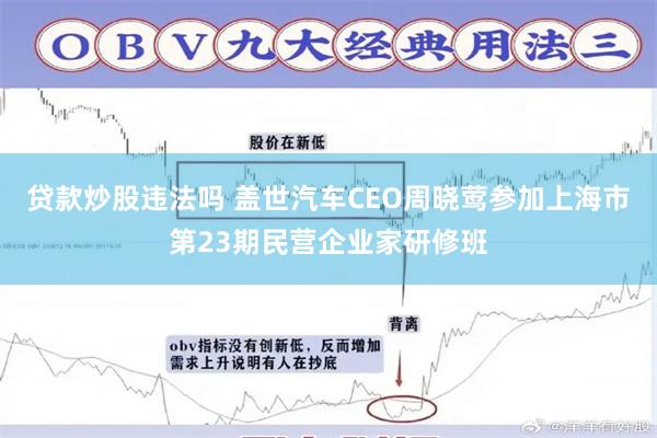 贷款炒股违法吗 盖世汽车CEO周晓莺参加上海市第23期民营企业家研修班