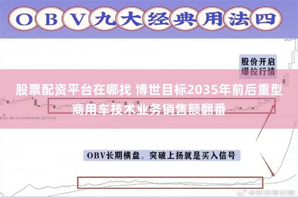 股票配资平台在哪找 博世目标2035年前后重型商用车技术业务销售额翻番