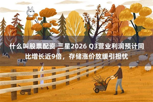 什么叫股票配资 三星2026 Q3营业利润预计同比增长近9倍，存储涨价放缓引担忧