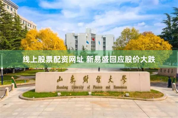 线上股票配资网址 新易盛回应股价大跌